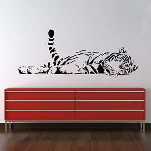 SLEEPING TIGER WALL STICKER DECAL ART BIG CAT GRAPHIC MURAL TRANSFER 