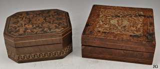 Hand Made Wooden Boxes Inlaid Italian Octagonal  