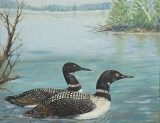 IVAN LATHROP Common Loon BAS RELIEF WOOD CARVING USA  