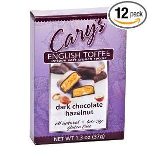 Carys of Oregon Dark Chocolate Hazelnut English Toffee, 1.3 Ounce 