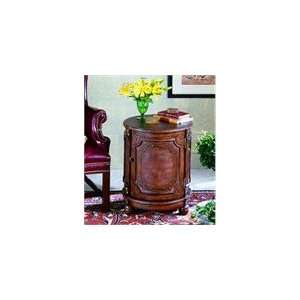   Butler Specialty Hand Painted Drum Table in Alligator