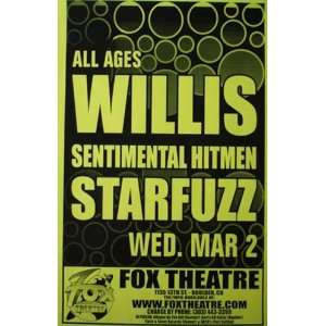    Willis Boulder Original Concert Gig Rock Poster