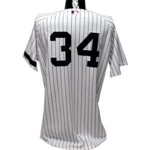   Issued Home Pinstripe Jersey w/ Arm Band 50 +2 Sports Collectibles
