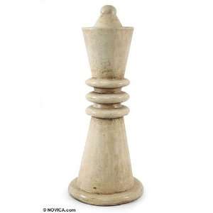    Ceramic sculpture, White Chess Queen (large)