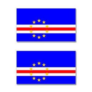 Cape Verde Cabo Bandeira Country Flag   Sheet of 2   Window Bumper 