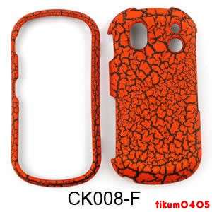 Phone Case Samsung Intensity II 2 U460 Burn Orange Egg Crack Leather 