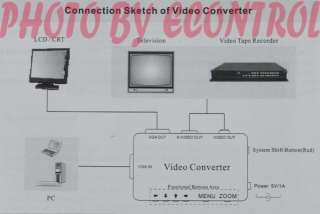 EC】New PC to TV◎VGA to AV,S Video Converter Switch Box  