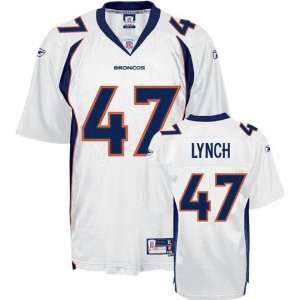  John Lynch White Reebok NFL Premier Denver Broncos Jersey 