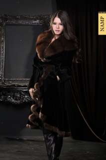 SAGA NEW Mink Womens Top luxury minks fur MINK Coat Marten fur One 