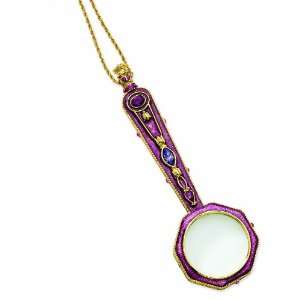   Crystal & Enamel Magnifying Glass 30in Necklace 1928 Jewelry Jewelry