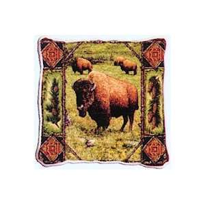  Buffalo Lodge Woven Pillow