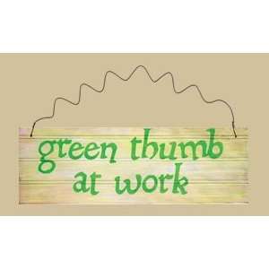   SaltBox Gifts XG618GTW Green Thumb At Work Sign Patio, Lawn & Garden