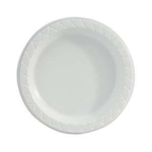  Plastic Plates, Reusable/Disposable, White, 6 Diameter 