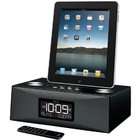   Dual Alarm Clock Radio for iPad/iPhone/iPod with AM/FM Presets (Black