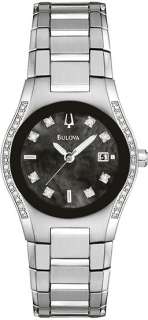 Bulova Ladies Black Mother of Pearl Dial Watch 96R132  