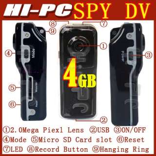   4GB Mini Spy DV DVR Sports Video Hidden Camera Camcorder MD80  