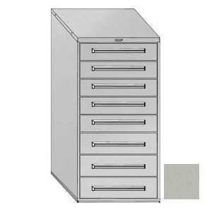 Equipto 30Wx59H Modular Cabinet 8 Drawers W/Dividers, Keyed Alike 