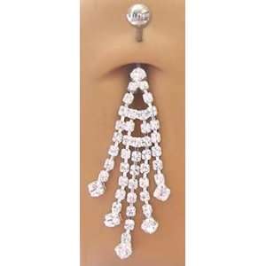   Many Gems Belly Navel Ring body jewelry piercing bar 