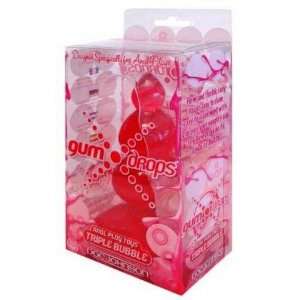  Bundle Gumdrops Triple Bubble Red and 2 pack of Pink 