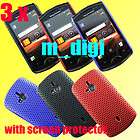 3X Hard Mesh Cover Case for Sony Ericsson Xperia Live with Walkman 