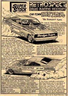Chi Town Hustler 69 Dodge Charger Funny Car Print DRH 1  
