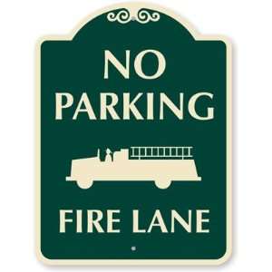  No Parking Fire Lane (fire truck symbol) Designer Signs 