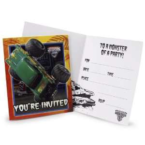  Monster Jam Invitations (8) Party Supplies Toys & Games