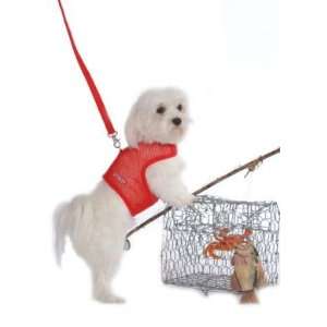  Red Mesh Dog Harness Vest w/leash XL 