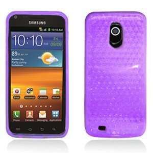 TPU Purple Hexagonal Pattern Silicone Skin Gel Cover Case For Samsung 