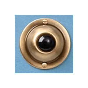  Round Doorbell Button, 1 3/4 Antique Brass