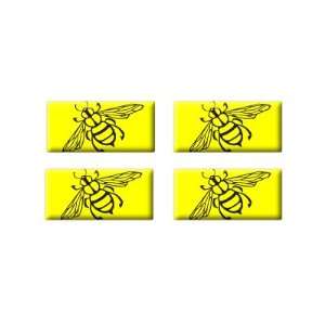Bee   3D Domed Set of 4 Stickers