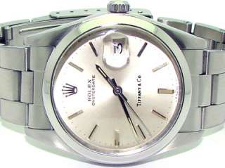 Vintage Gents Rolex Steel Automatic Oyster Date Watch 6694 Tiffany 