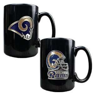 St. Louis Rams NFL 2pc Coffee Mug Set Helmet/Primary Logo  