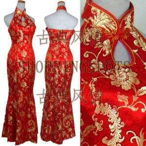 chinese gown dress qipao cheongsam wedding 100203 red multi size in 