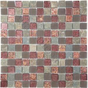   Series Glossy & Frosted Glass and Stone Tile   15534
