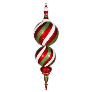  2.5 ft. Christmas Finial   Red White and Green