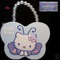 Hello Kitty Metal Butterfly Purse Tin (Tote) L393  