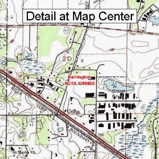 USGS Topographic Quadrangle Map   Barrington, Illinois (Folded 