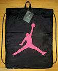Nike Air Jordan NEW Black Red Drawstring Sport Sac Bag Backpack 