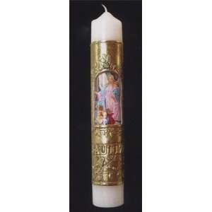    10 Baptism Candle in Spanish   Gold Plated