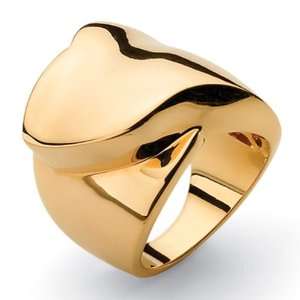    PalmBeach Jewelry 14k Gold Plated Free Form Foldover Ring Jewelry