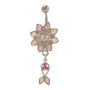  Flower Pastel Dangle Fish Belly Button Ring   BP216 