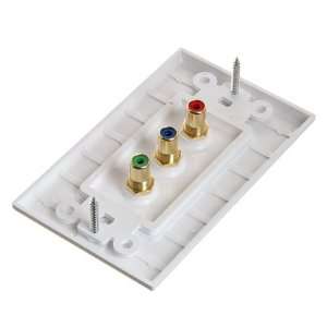  3 RCA component Decora Style Wall Plate (RGB)   Coupler 