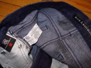 NWT ROCK & REPUBLIC *CRAZY B@#H* Jeans WAXED Destroyed Skinny 31 x 35 