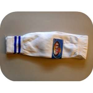  SOCCER SOCK (White and Royal Blue) NEW MENS SIZE LARGE 10 