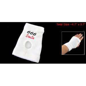   Single Knitted White Elastic Wrist Palm Support S