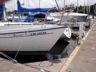 Blue water sailboat located in Puget Sound Washington 30 Frazer Blue 