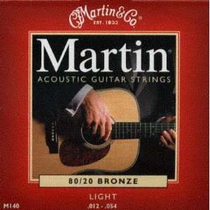   Martin 80/20 Bronze Wound Light, .012   .054, M 140 
