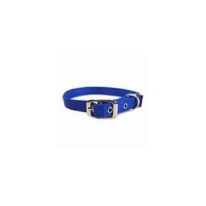  Single Thick Nylon Dog Collar Blue 18 In