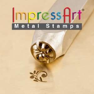  Floral Swiral Design Stamp for Metal 6mm